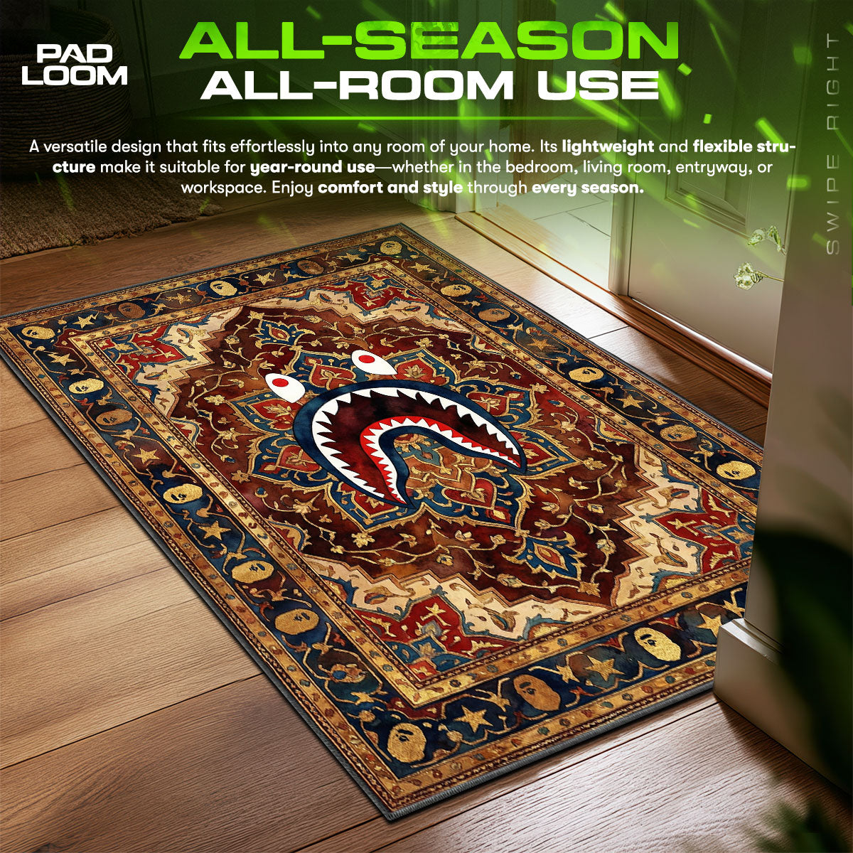BAPE Shark Persian Rug - Hypebeast Floor Mat