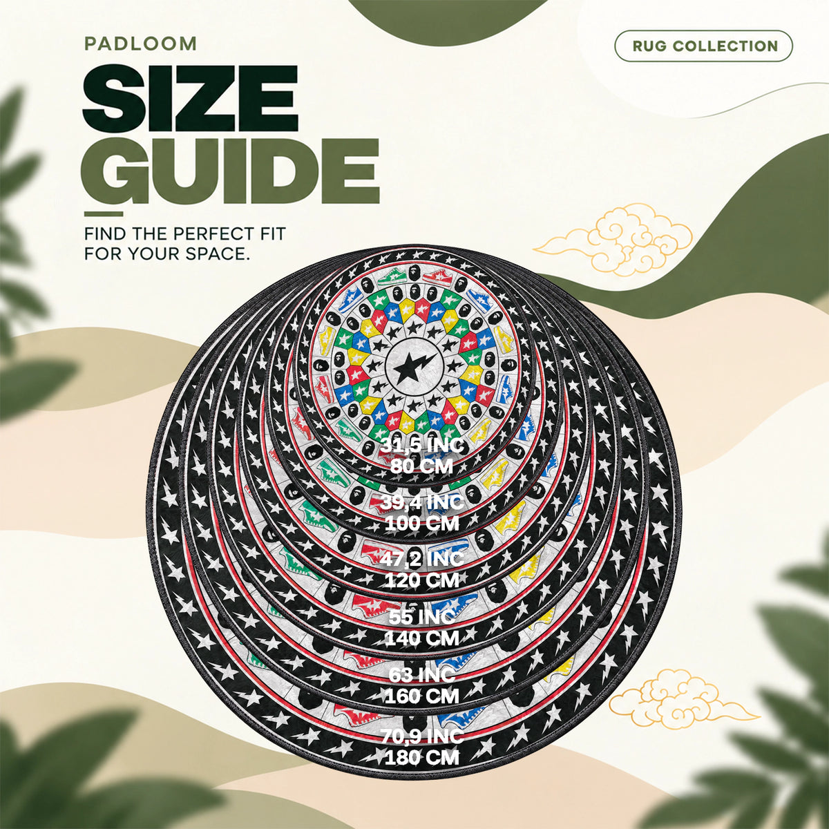 Bape Camo Round Rug - Hypebeast Chair Mat