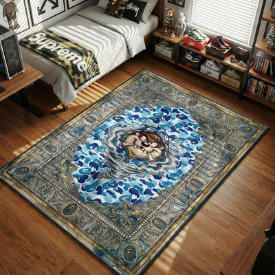 BAPE Taz Blau Camo Teppich - Hypebeast Fußmatte