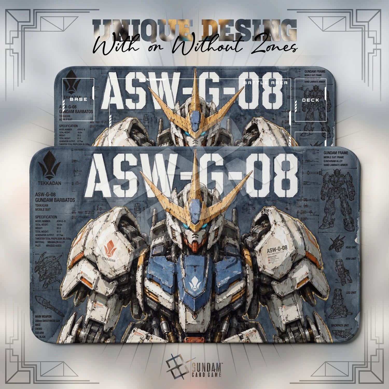Barbatos ASW-G-08 Playmat - Gundam TCG Card Game Mat