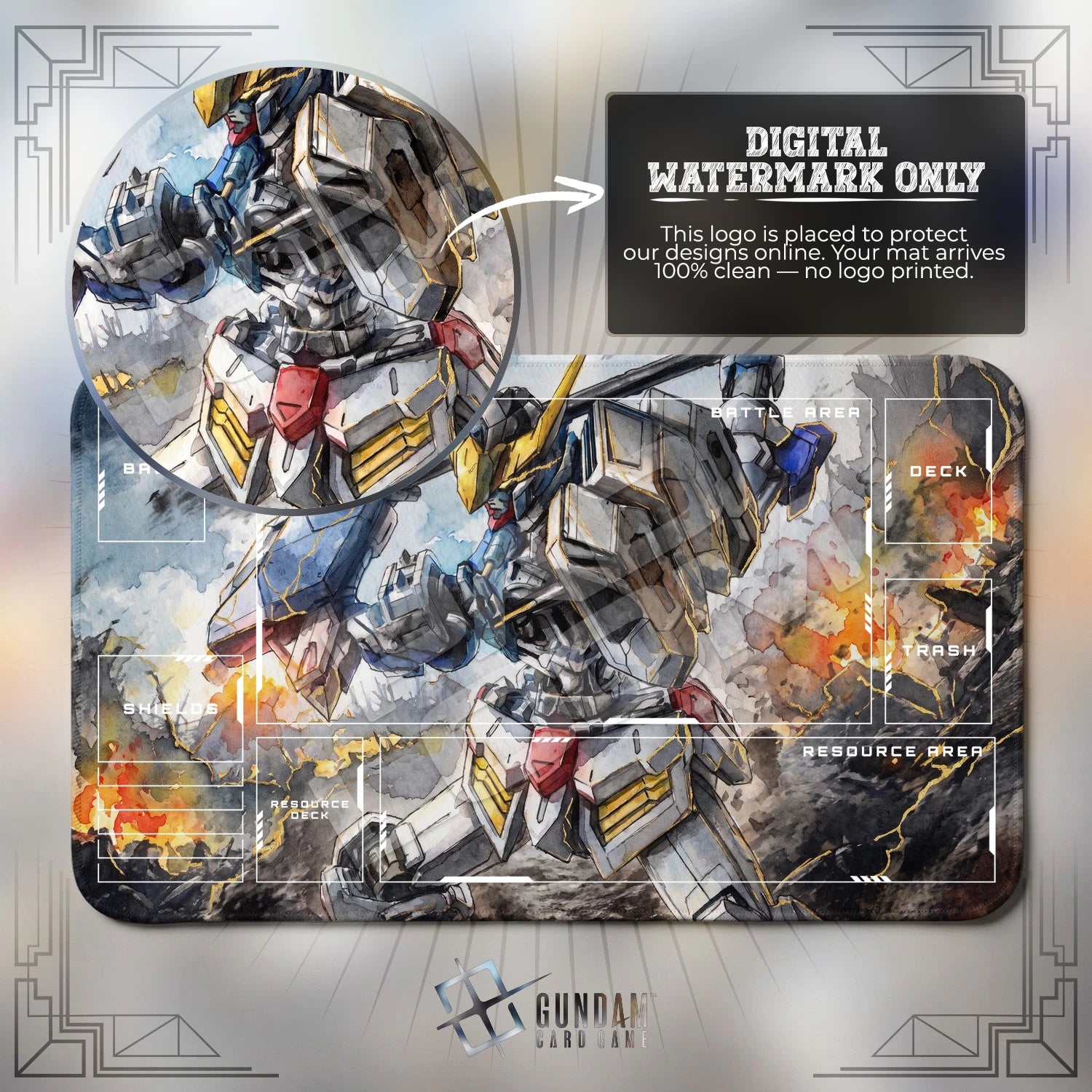 Barbatos Brawl Playmat - Gundam TCG Card Game Mat