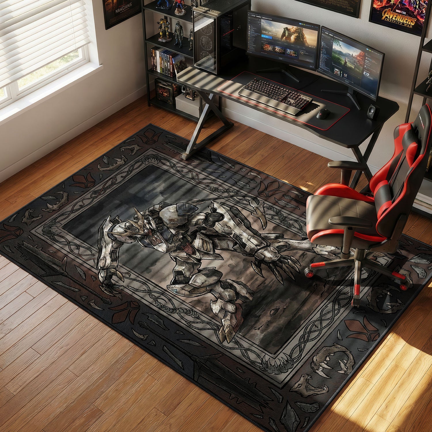 Barbatos Lupus Rex Savage Tapestry Gundam IBO Chair rug — main product view