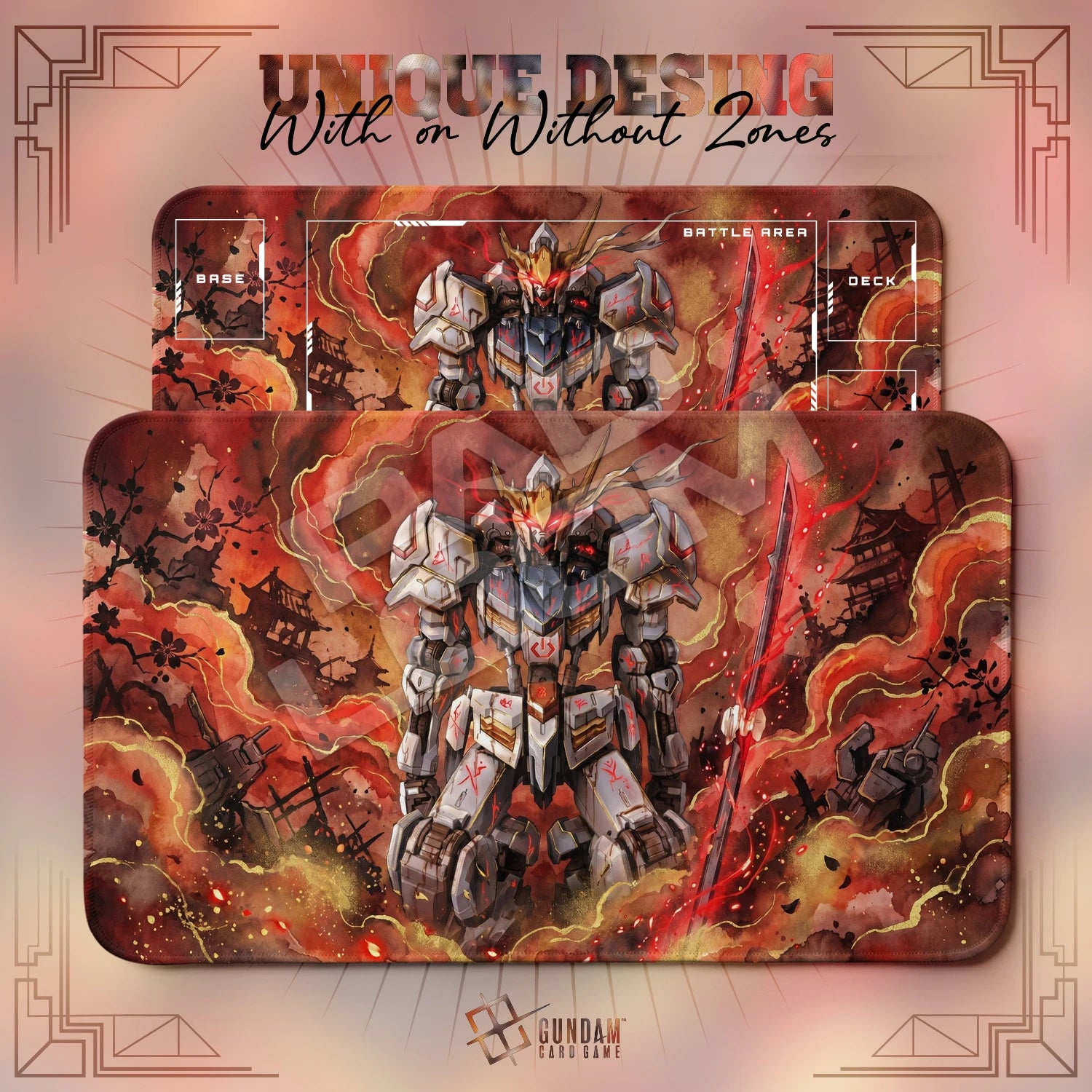 Barbatos Ronin Playmat - Gundam TCG Card Game Mat