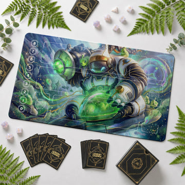 Bard Cosmic Riftbound TCG playmat – zone-free full-art League of Legends game mat