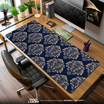 Baroque Damask Mouse Pad, Vintage Pattern Gaming Desk Mat