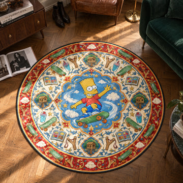 Bart Airborne Round Rug - Simpsons Chair Mat