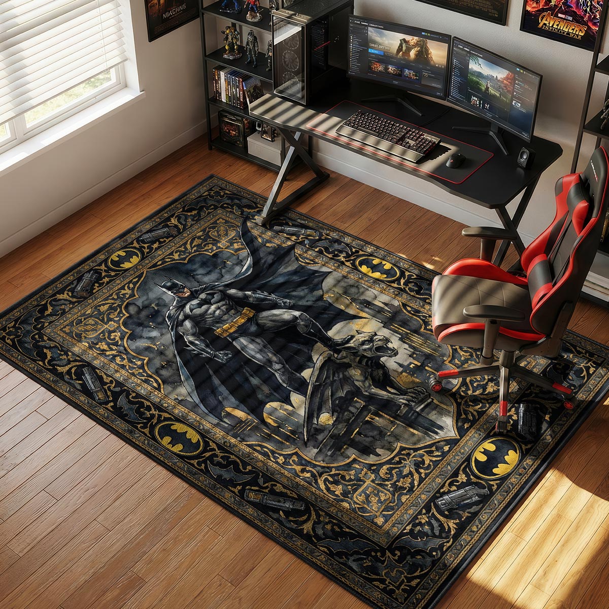 Batman Gotham Gargoyle Batman Room rug — main product view