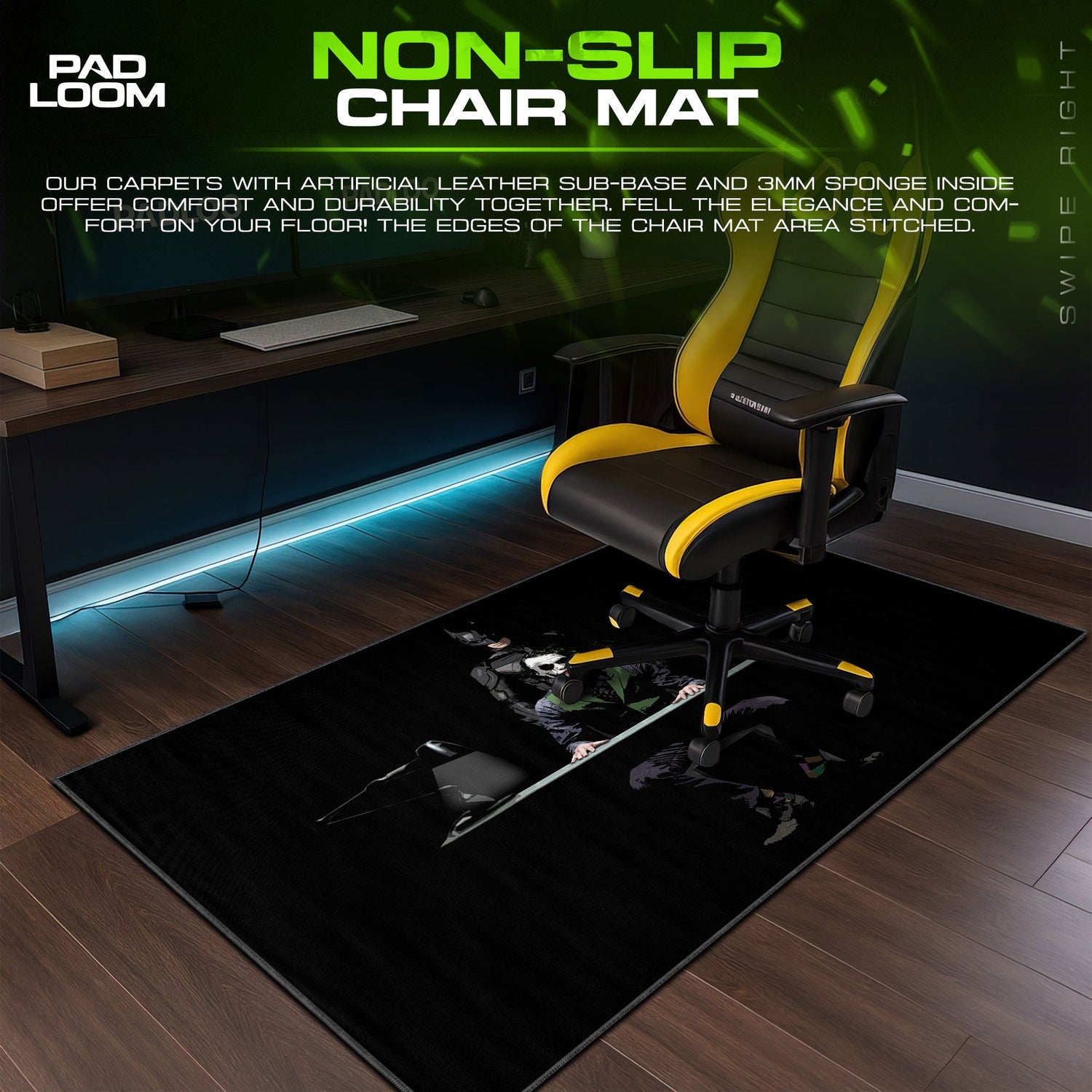 Batman Joker Mouse Pad, Interrogation Scene Game Desk Mat Padloom