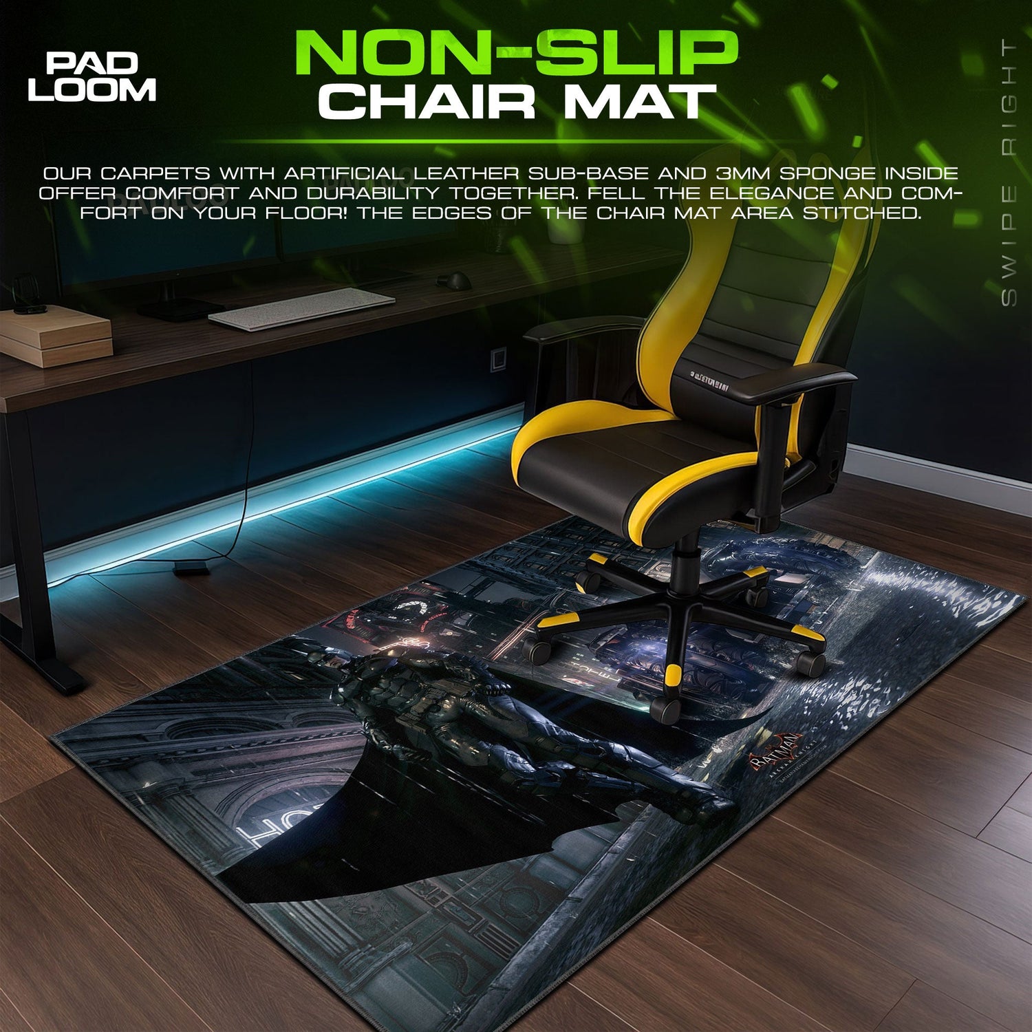 Batman Mouse Pad, Arkham Knight Game Desk Mat Padloom