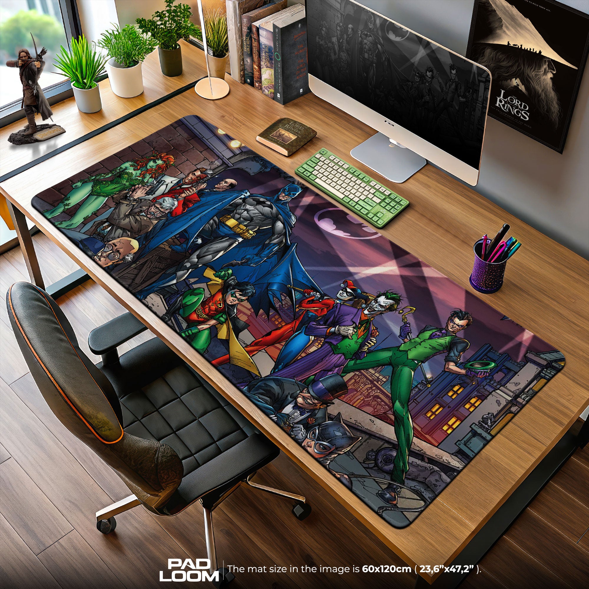 Batman Mouse Pad, Gotham Rogues Gallery Anime Desk Mat