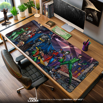 Batman Mouse Pad, Gotham Rogues Gallery Anime Desk Mat
