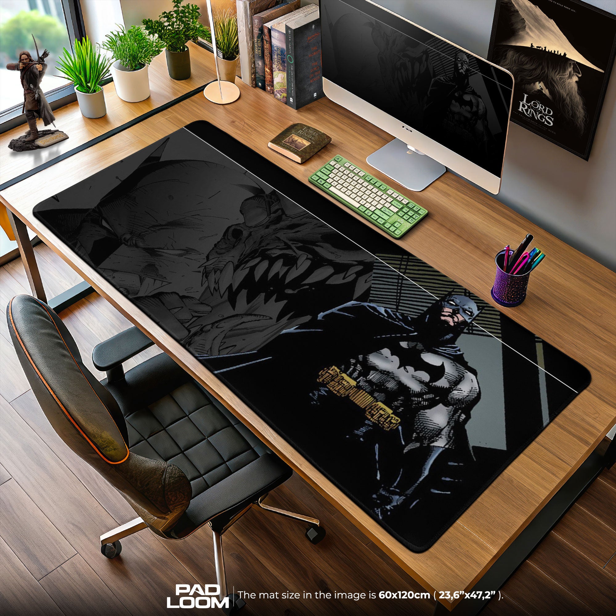 Batman Noir Armor Mouse Pad, DC Comics Hero Desk Mat