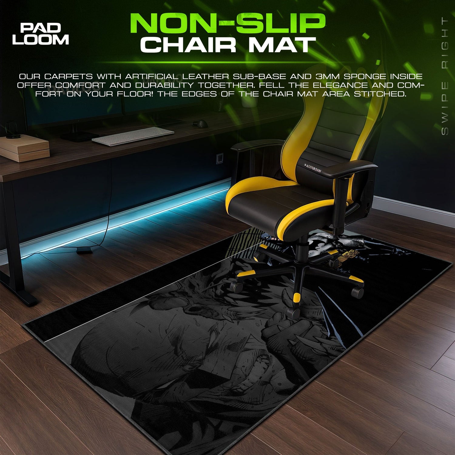 Batman Noir Armor Mouse Pad, DC Comics Hero Desk Mat Padloom
