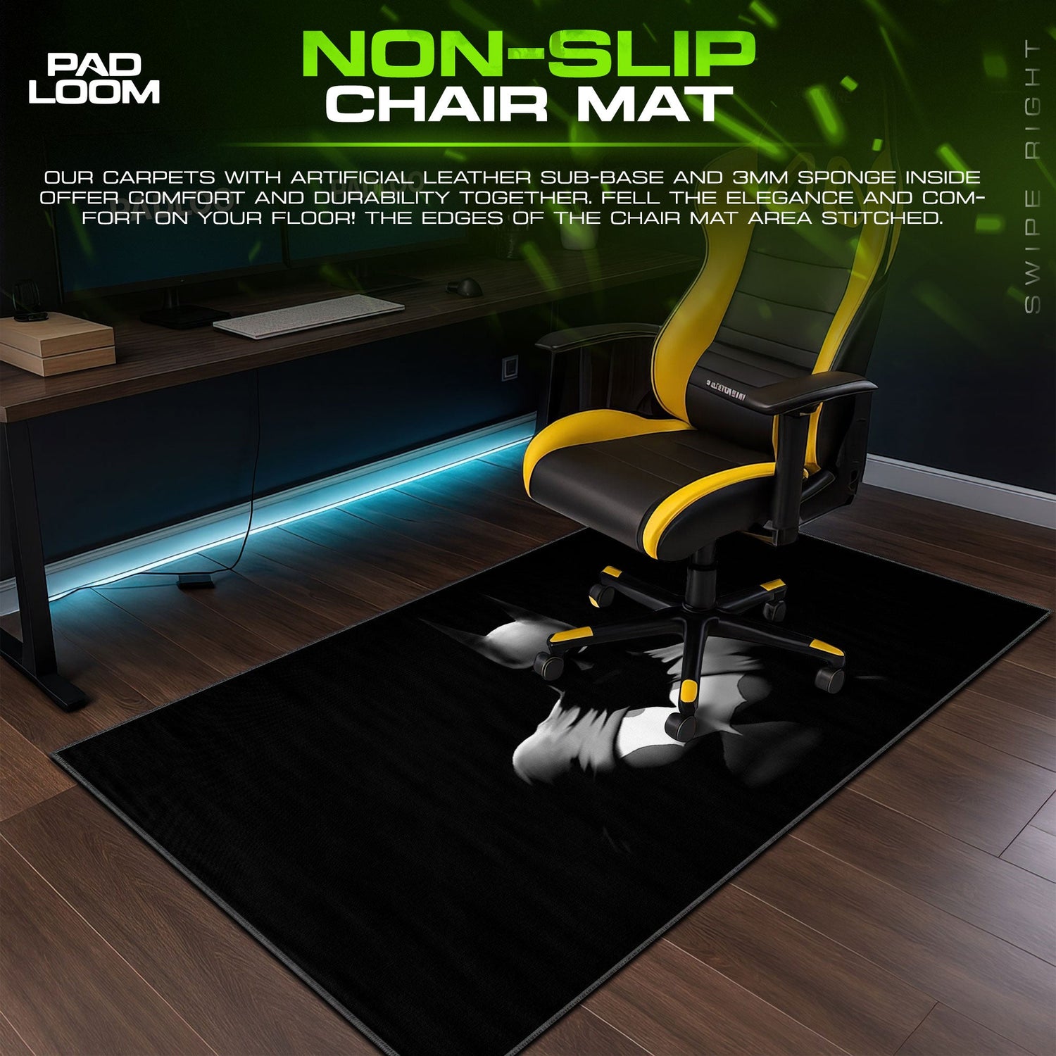 Batman Shadowed Emblem Mouse Pad, DC Comics Desk Mat Padloom