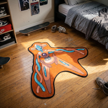 Battle Deoxy Rug - Shaped Anime Area Rug