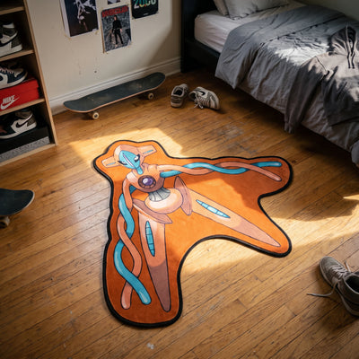 Battle Deoxy Rug - Shaped Anime Area Rug