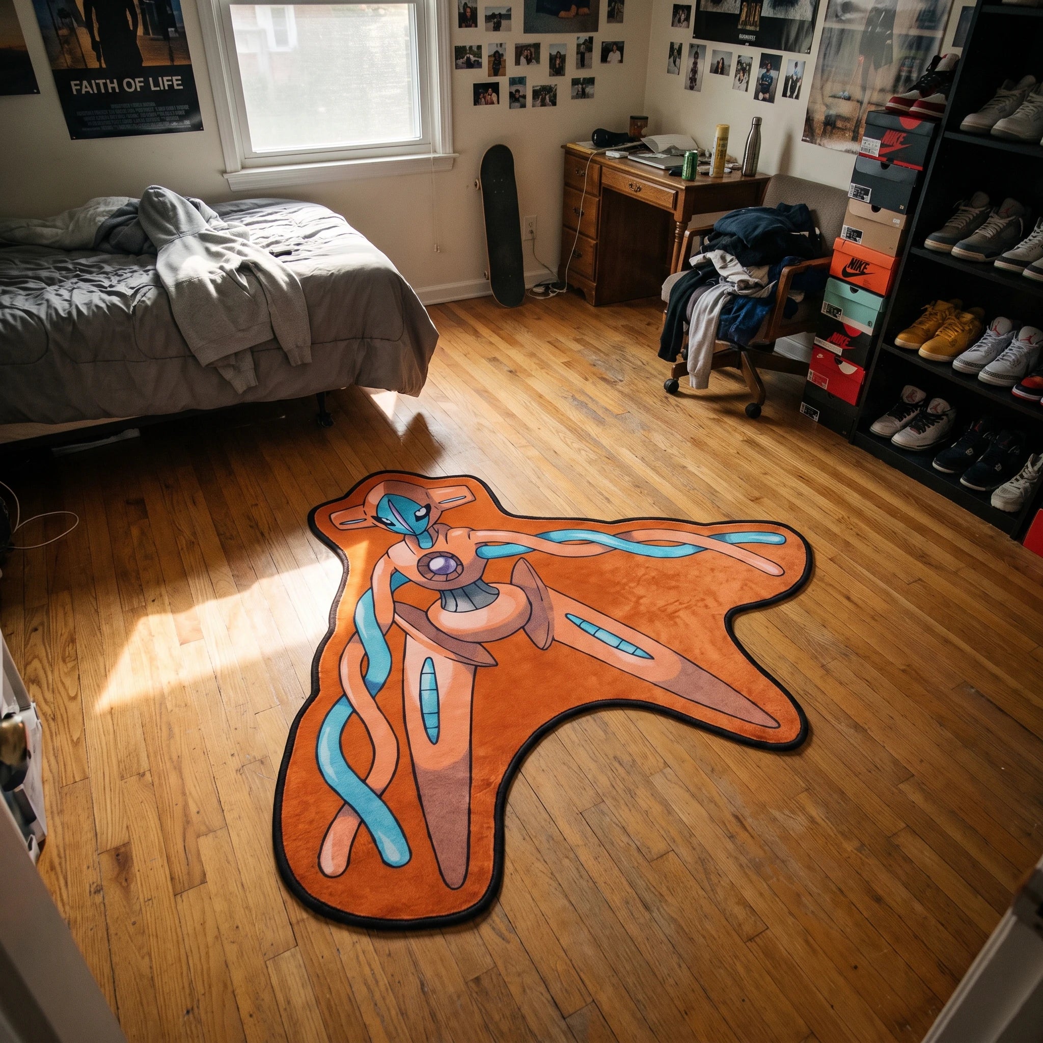 Battle Deoxy Rug - Shaped Anime Area Rug
