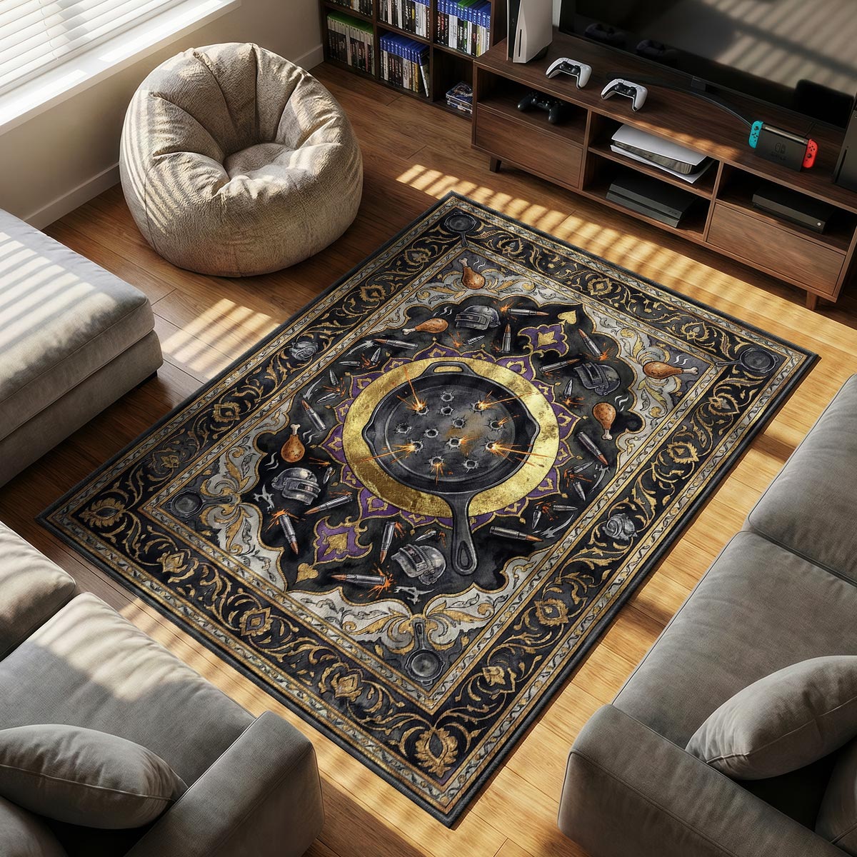 Battle Pan Ricochet Rug - PUBG Chair Mat