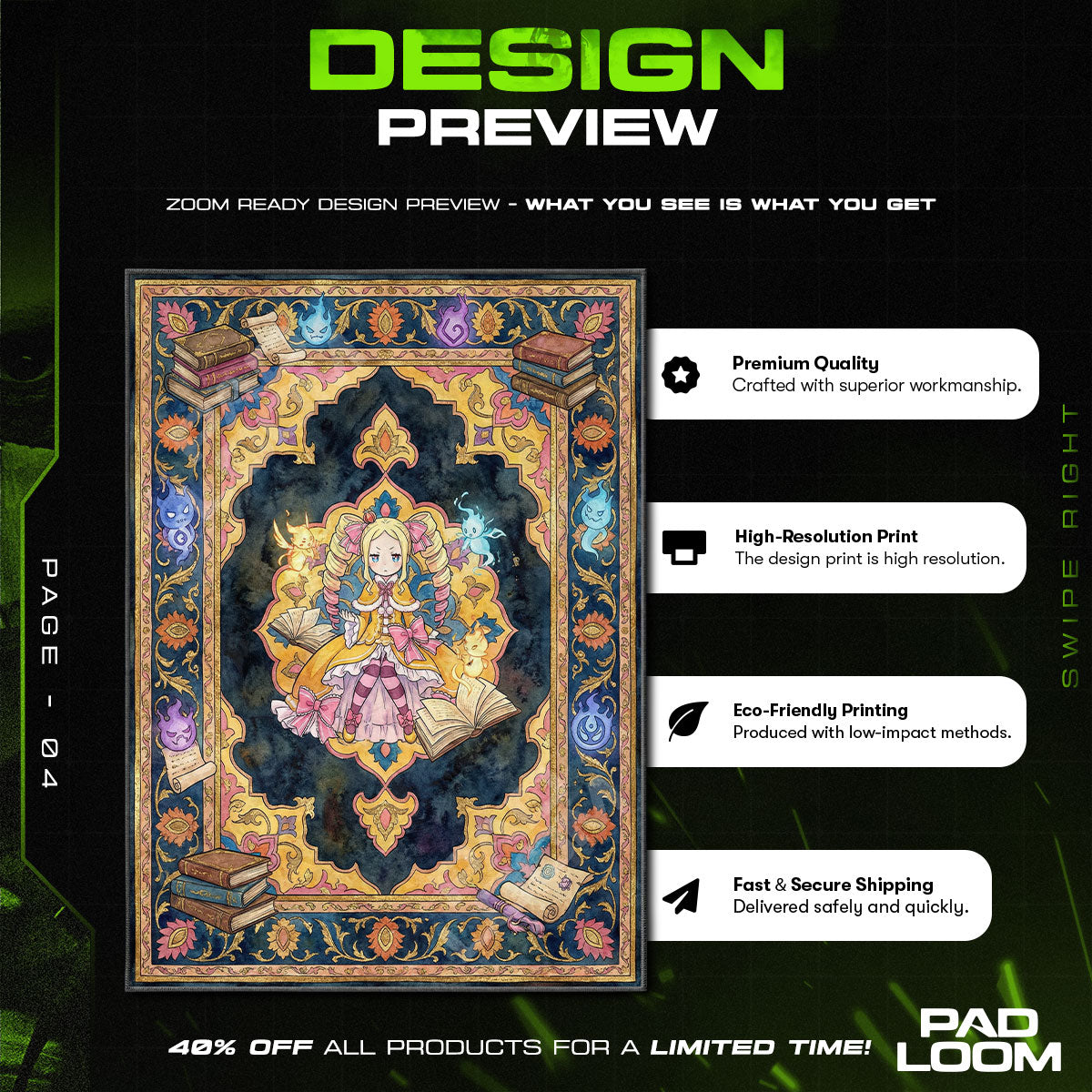 Beatrice Library Guardian Rug - Re:Zero Chair Mat