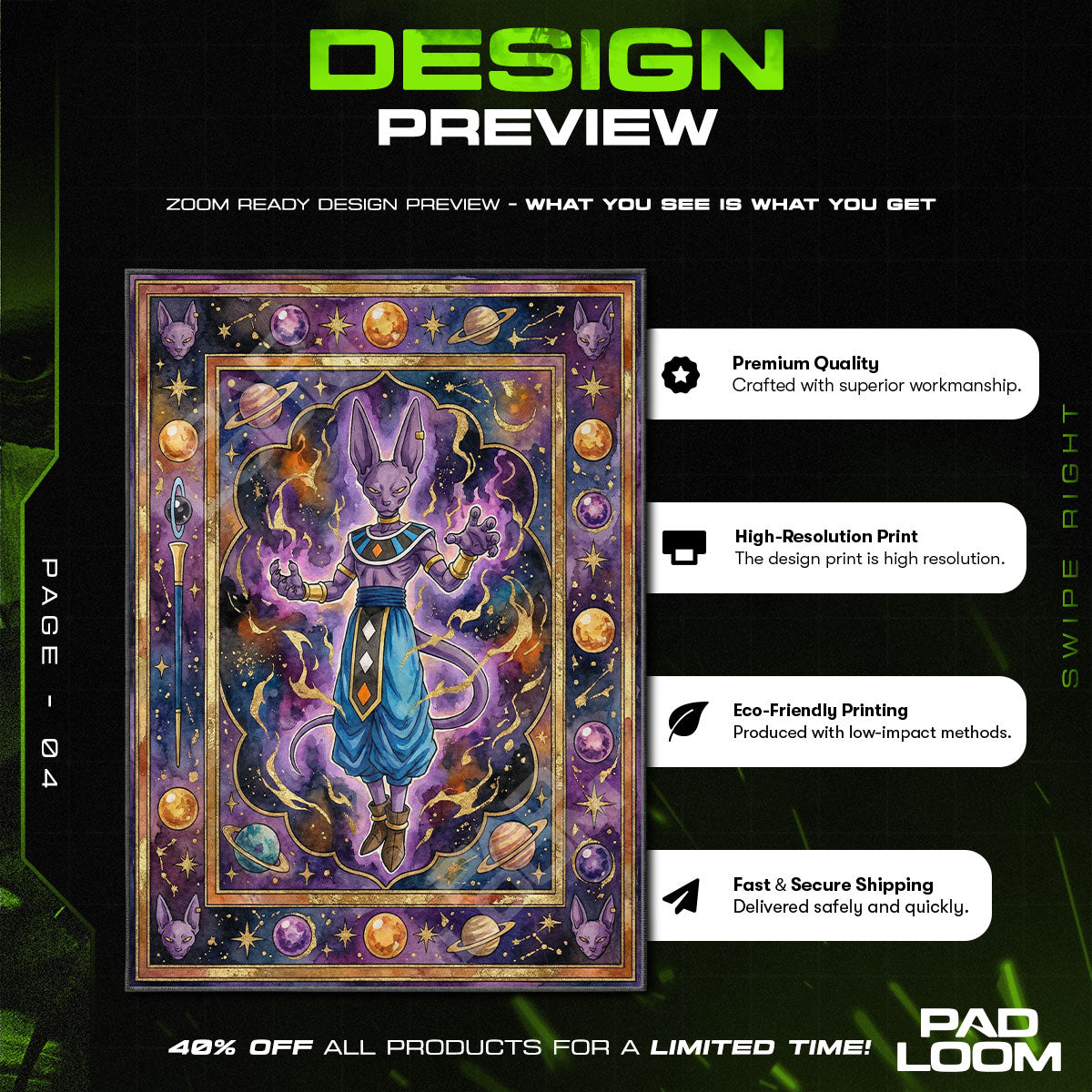 Chair character design printed on rug