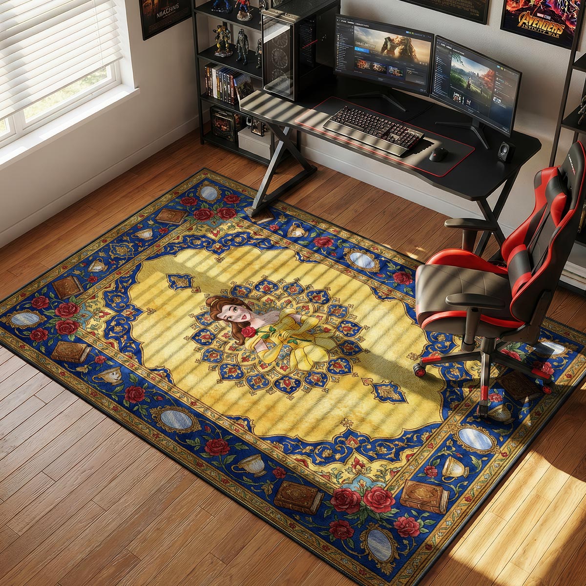 Belle Beauty Beast Princess Kids rug — main product view