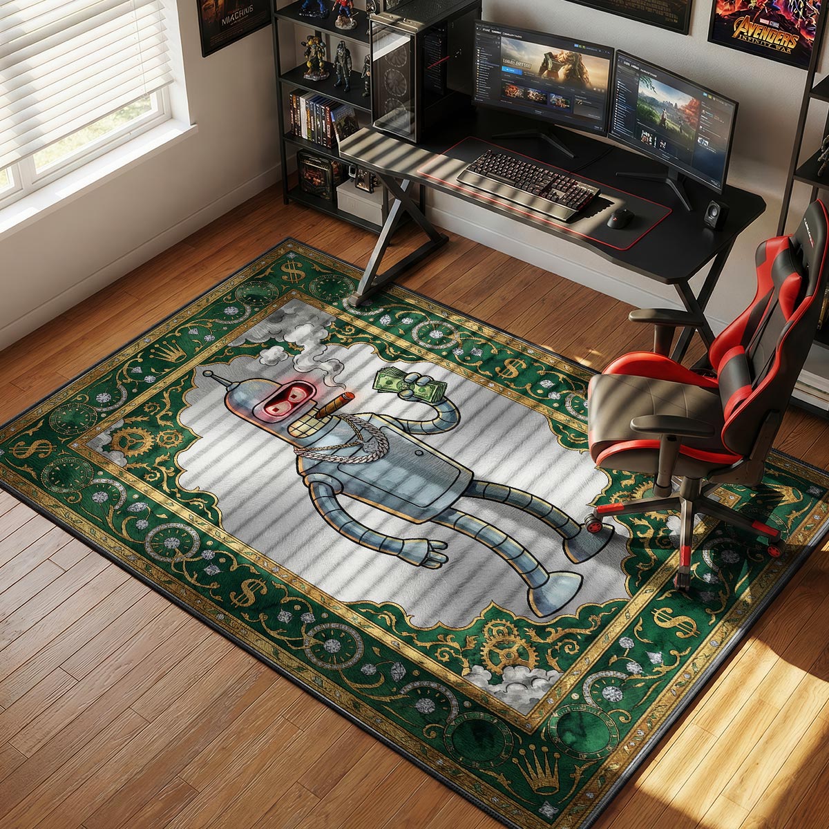 Bender Cash Luxury Industrial Floor Decor rug — main product view