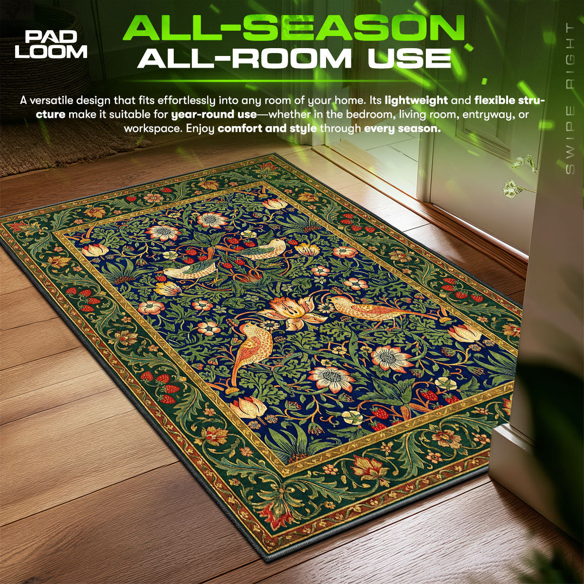 Detailed close-up of Berry rug pattern
