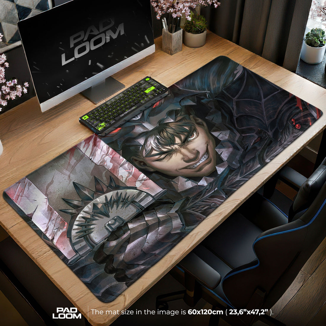 Berserk Armor Guts Mouse Pad - Savage Anime Gaming Desk Mat Padloom