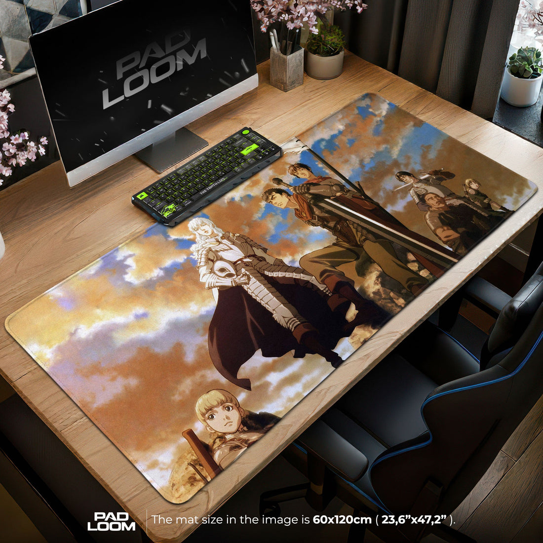 Berserk Band of the Hawk Mouse Pad - Golden Age Anime Desk Mat Padloom