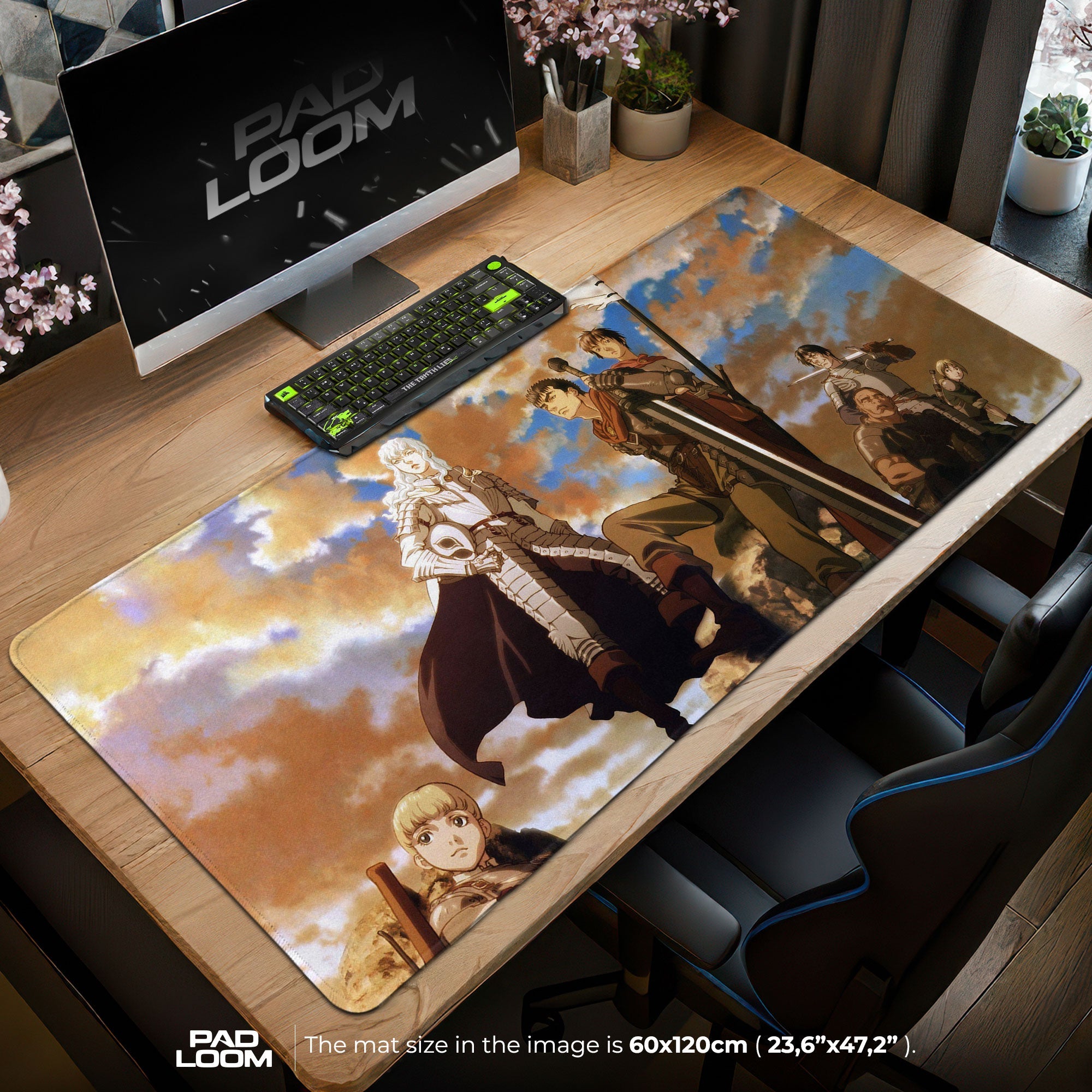 Berserk Band of the Hawk Mouse Pad - Golden Age Anime Desk Mat Padloom