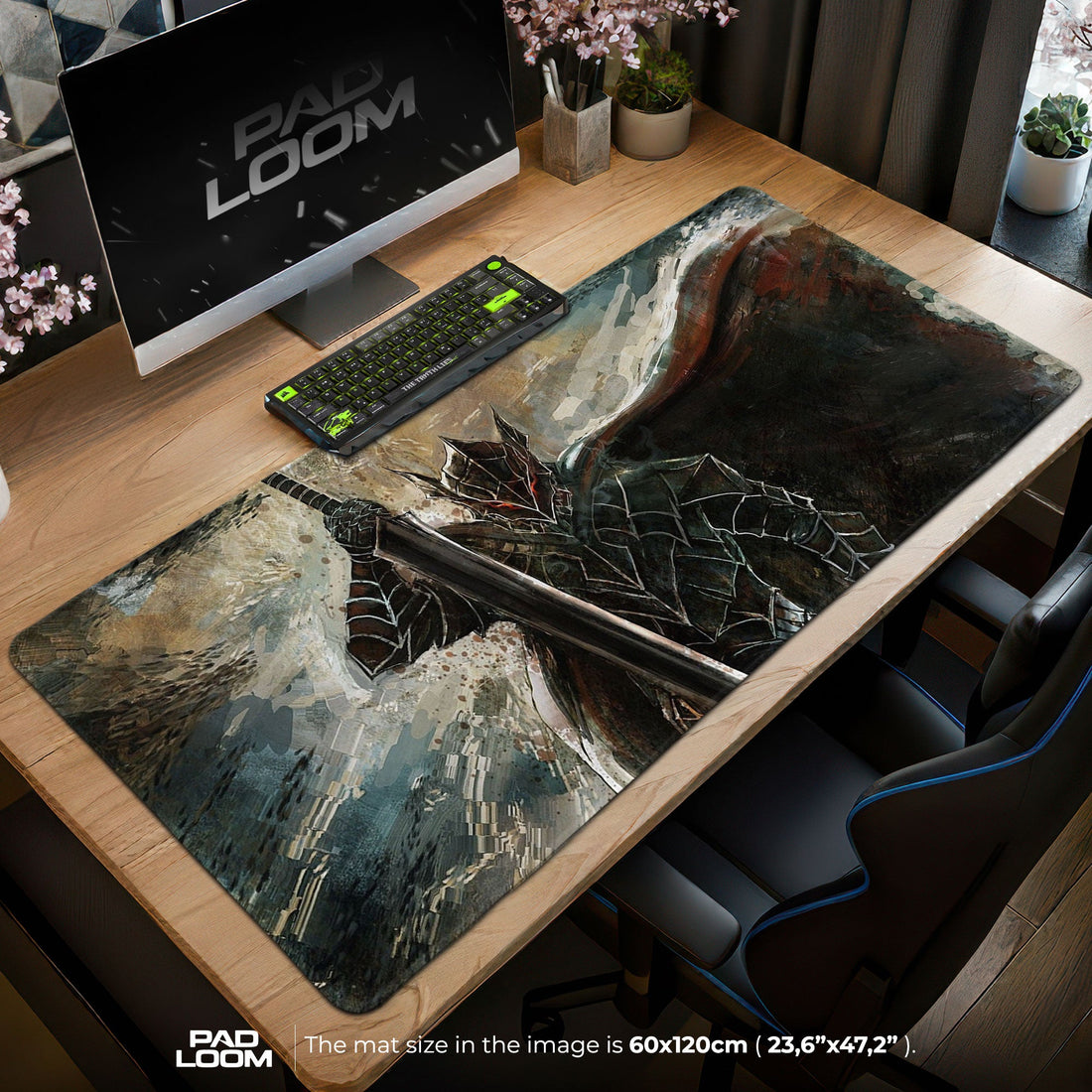 Berserk Berserker Armor Mouse Pad - Dark Fantasy Gaming Desk Mat Padloom
