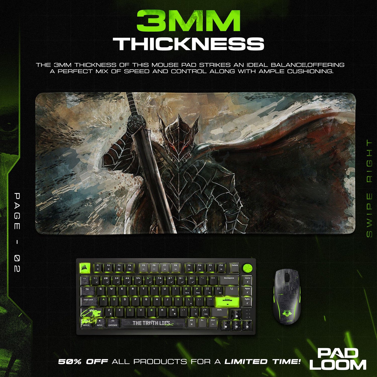 Berserk Berserker Armor Mouse Pad - Dark Fantasy Gaming Desk Mat Padloom