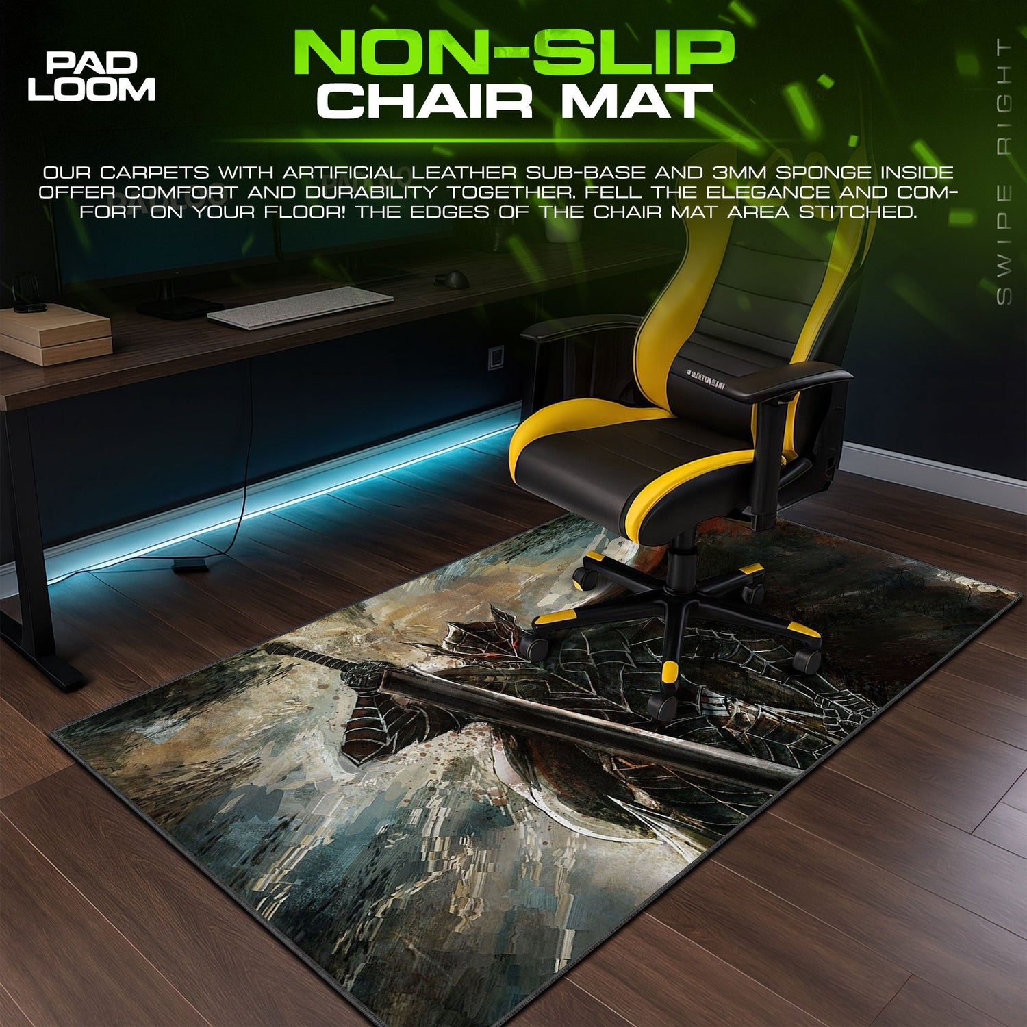 Berserk Berserker Armor Mouse Pad - Dark Fantasy Gaming Desk Mat Padloom