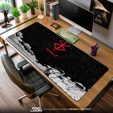 Berserk Brand of Sacrifice Mouse Pad, Anime Gaming Desk Mat