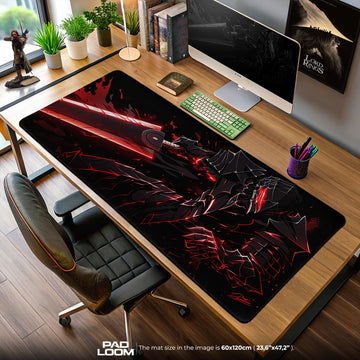 Berserk Crimson Blade Mouse Pad, Dark Anime Gaming Desk Mat