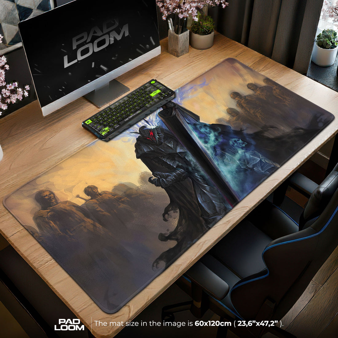 Berserk Dark Knight Mouse Pad - Eclipse Anime Gaming Desk Mat Padloom