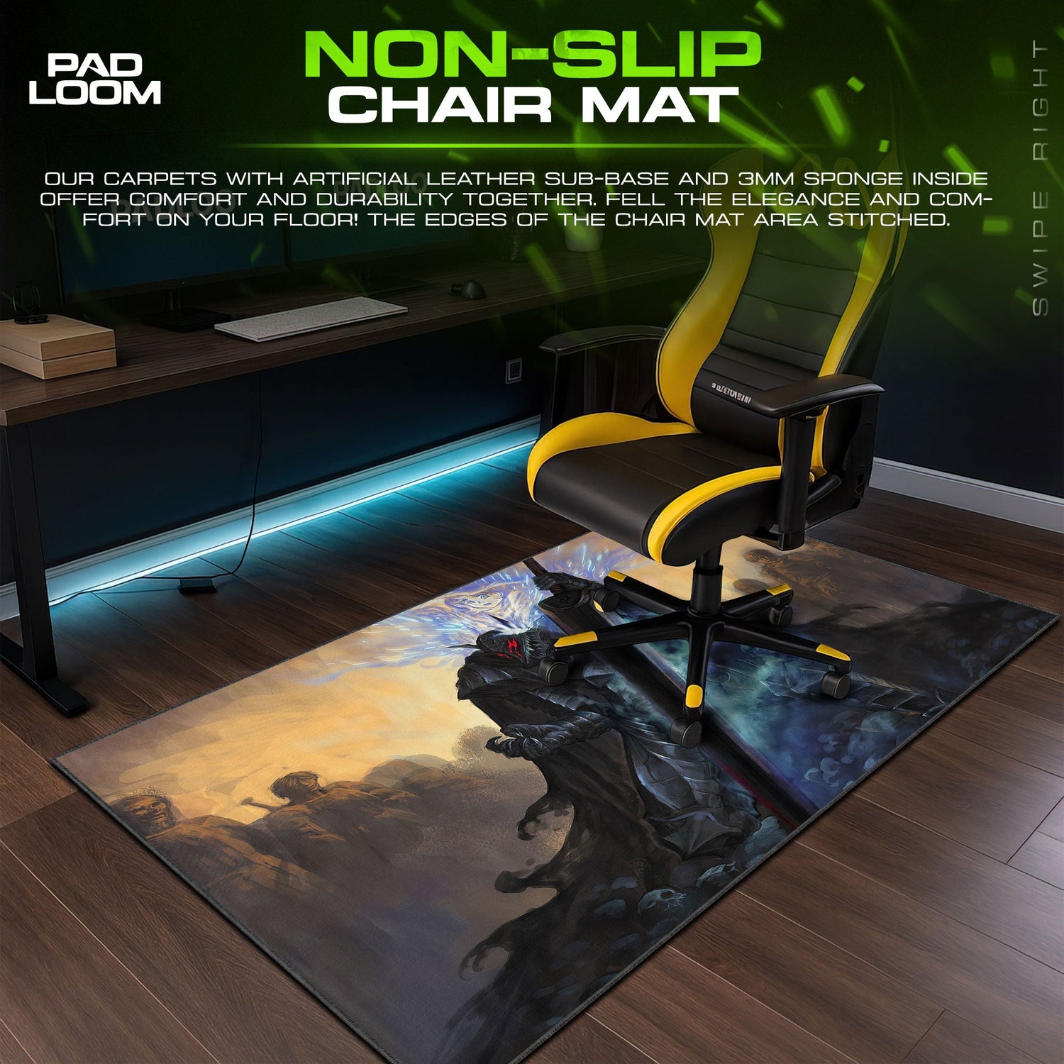 Berserk Dark Knight Mouse Pad - Eclipse Anime Gaming Desk Mat Padloom