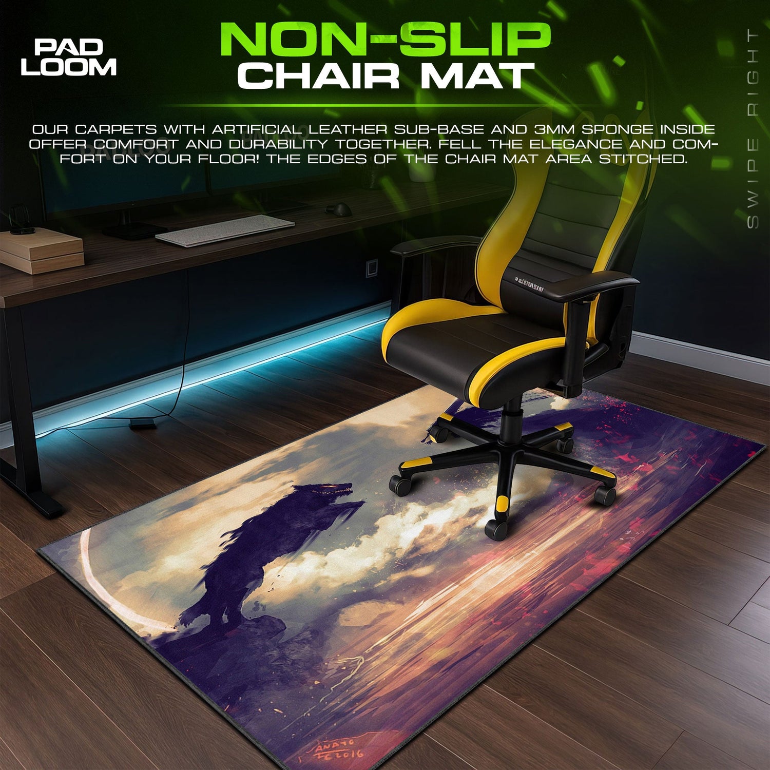 Berserk Eclipse Duel Mouse Pad - Dark Fantasy Gaming Desk Mat Padloom