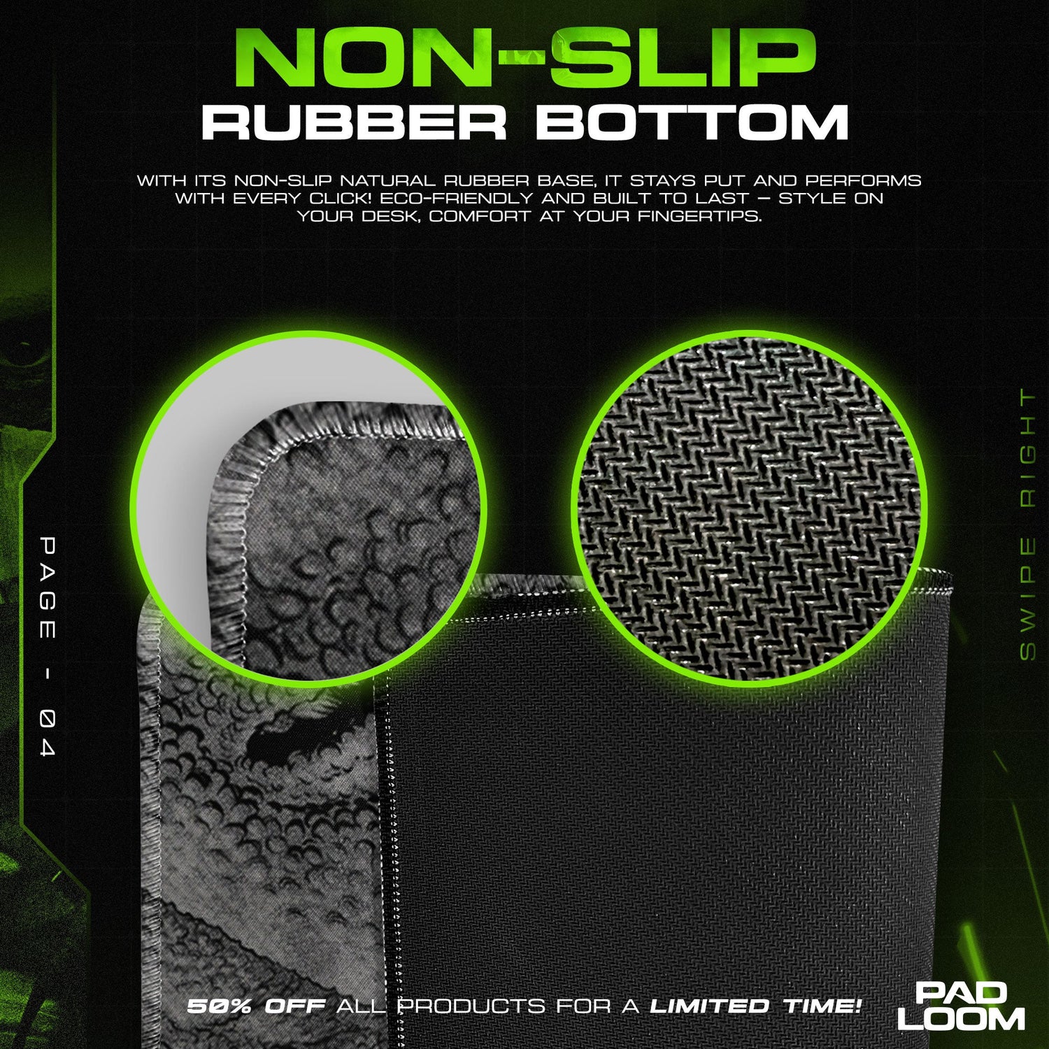 Berserk Eclipse Shadows Mouse Pad - Monochrome Anime Gaming Desk Mat Padloom