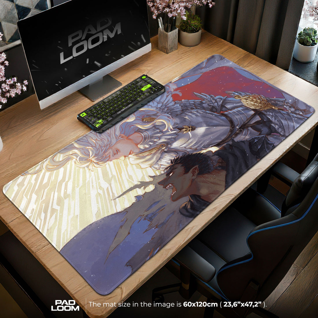 Berserk Griffith and Guts Mouse Pad - Fallen Dream Anime Desk Mat Padloom