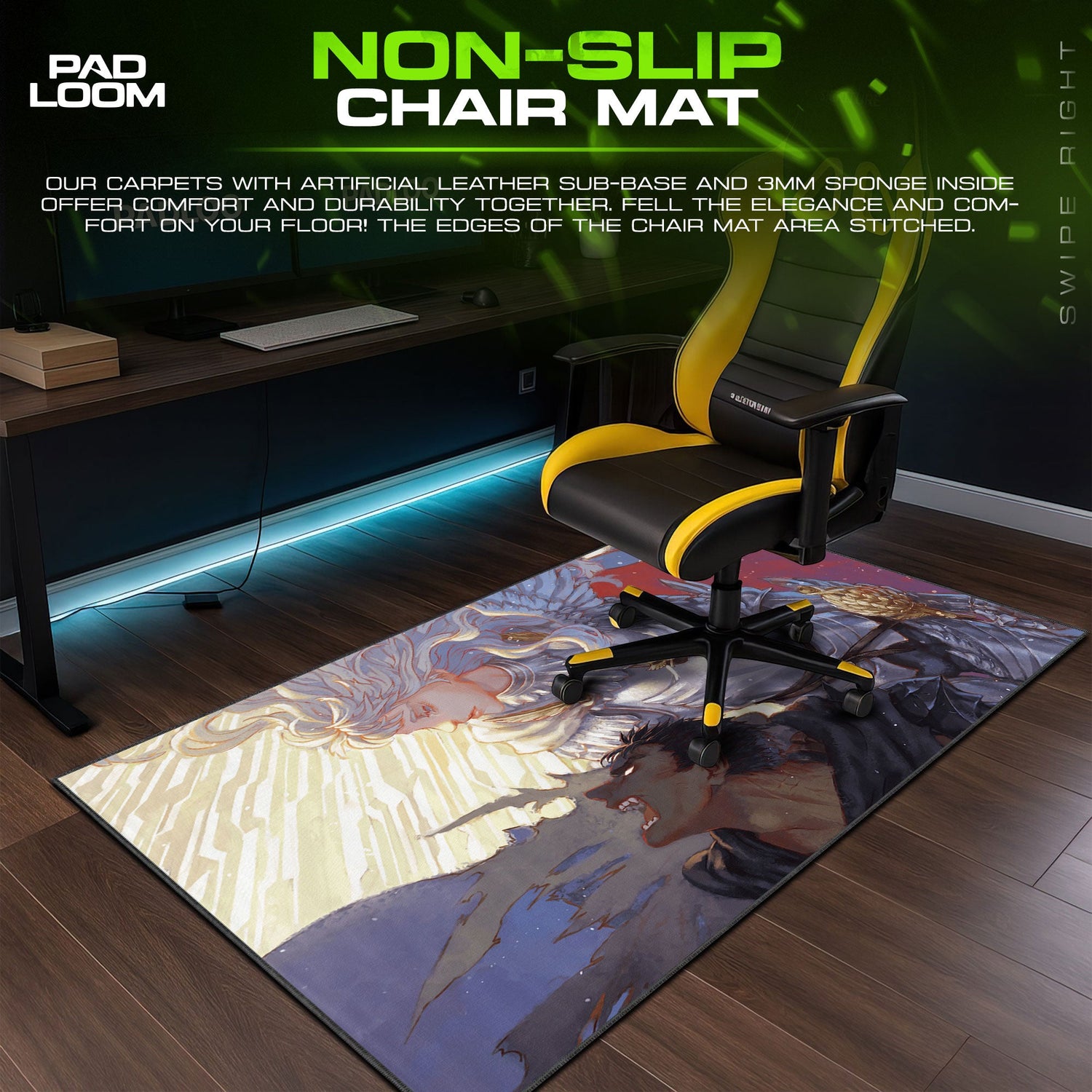 Berserk Griffith and Guts Mouse Pad - Fallen Dream Anime Desk Mat Padloom