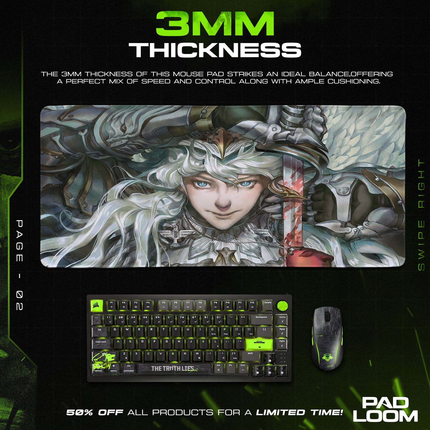 Berserk Griffith Hawk of Light Mouse Pad - Divine Anime Gaming Desk Mat Padloom