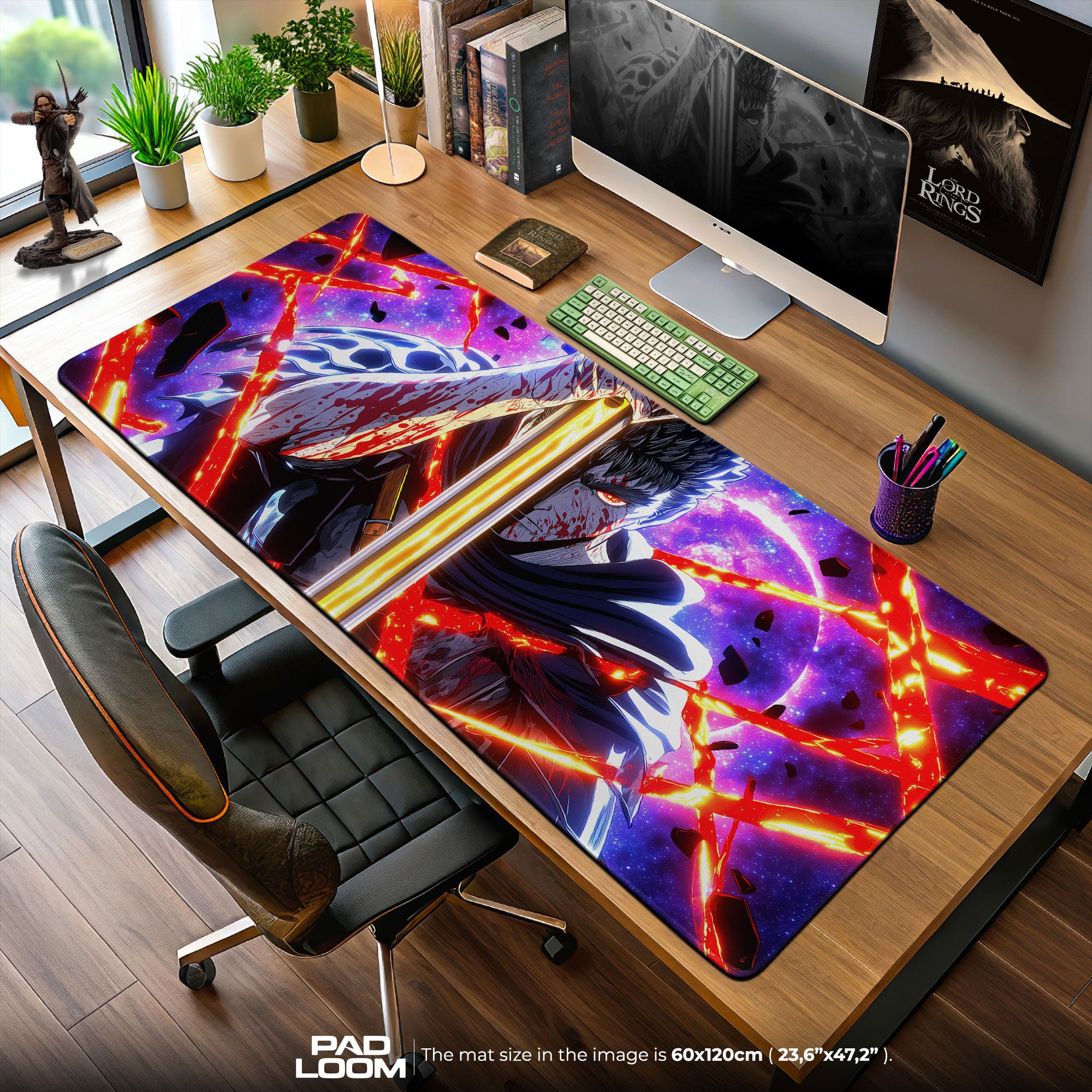 Berserk Eclipse Fury Mouse Pad, Guts Anime Gaming Desk Mat