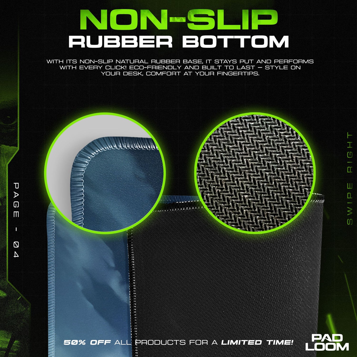 Berserk Guts Moonlight Mouse Pad - Dark Anime Gaming Desk Mat Padloom