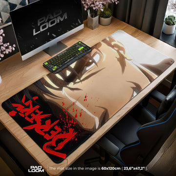 Berserk Guts Rage Mouse Pad - Anime Warrior Gaming Desk Mat Padloom