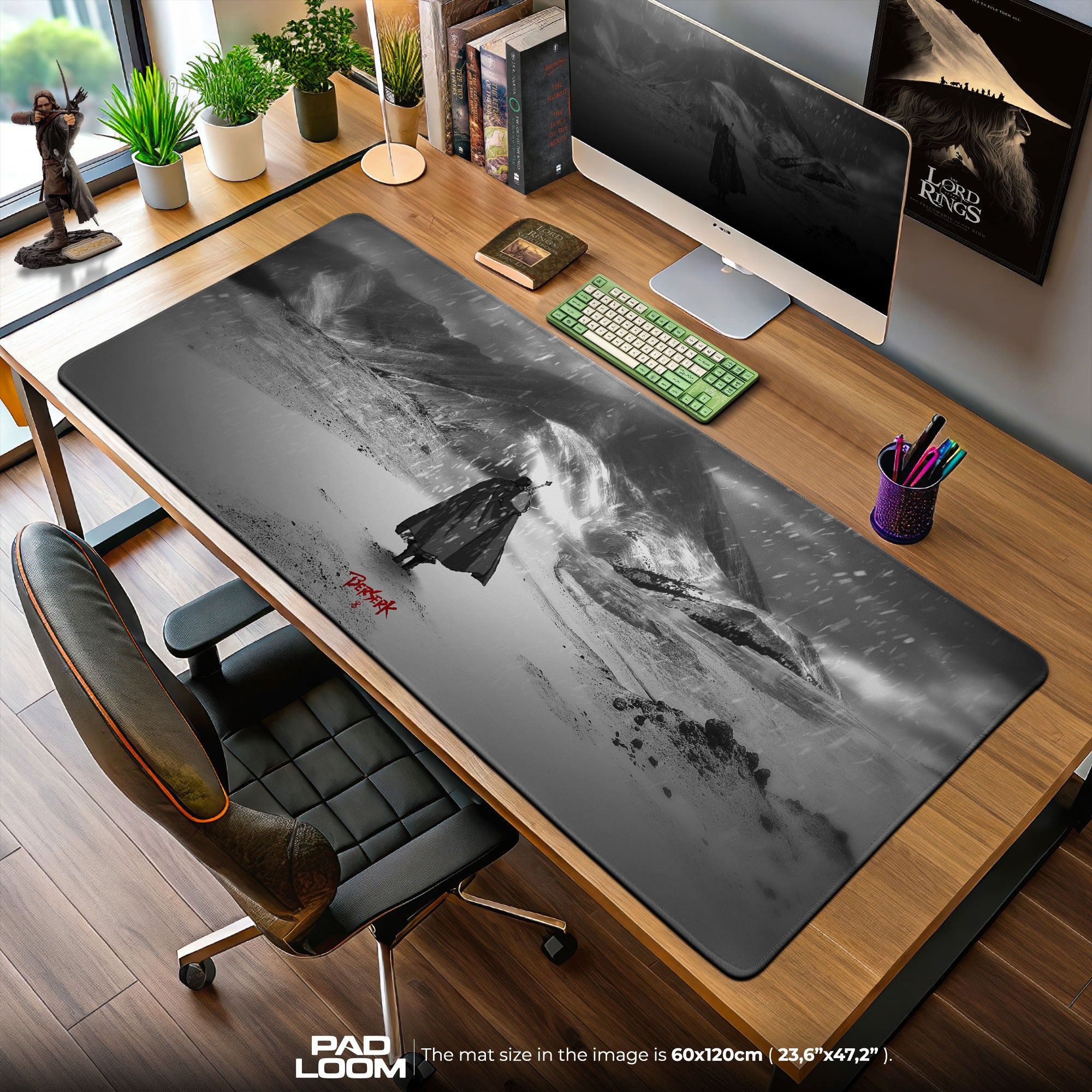 Berserk Mouse Pad, Guts Black Swordsman Gaming Desk Mat