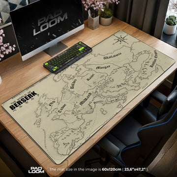 Berserk World Map Mouse Pad - Berserk Desk Mat