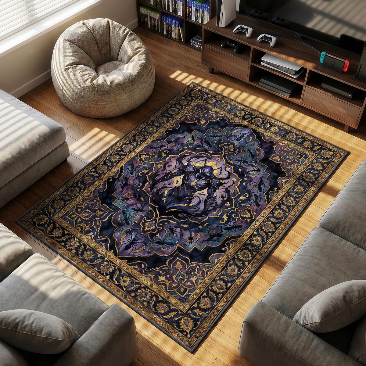 Beru Shadow Ant King Rug - Solo Leveling Chair Mat