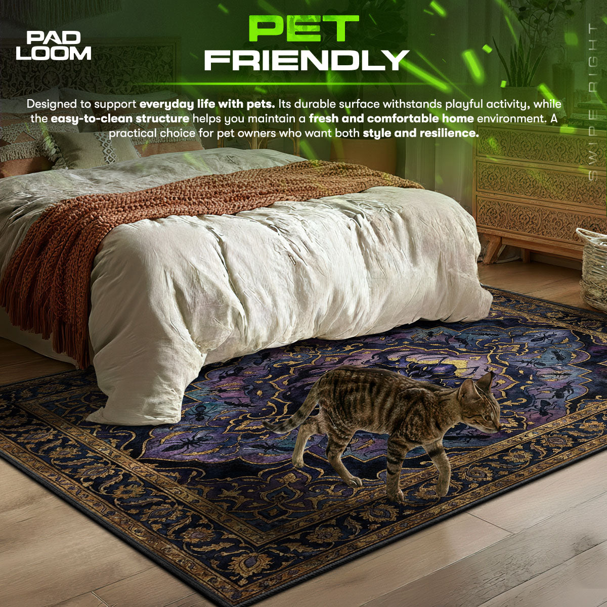 Beru Shadow Ant King Rug - Solo Leveling Chair Mat