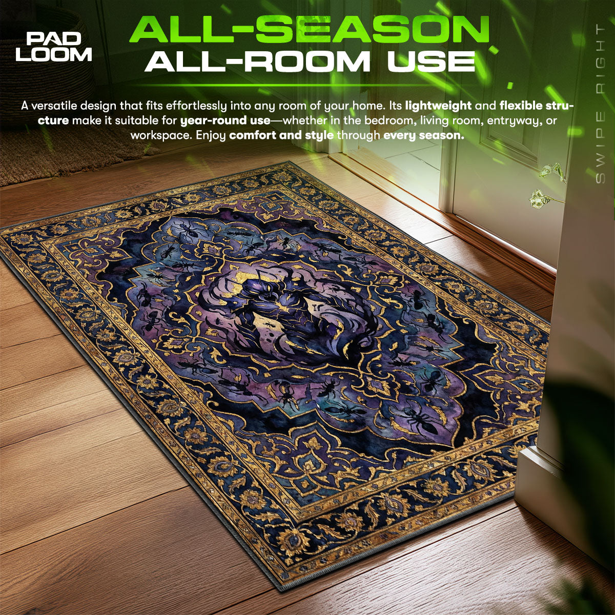 Beru Shadow Ant King Rug - Solo Leveling Chair Mat